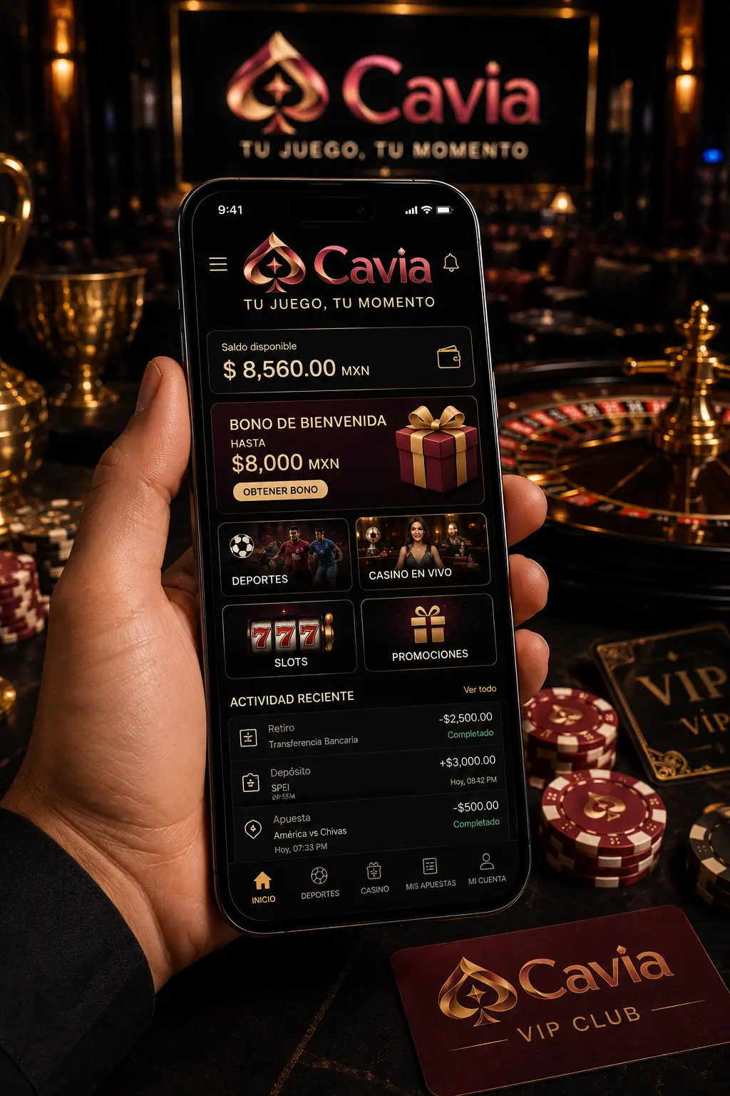 Cuenta móvil de casino