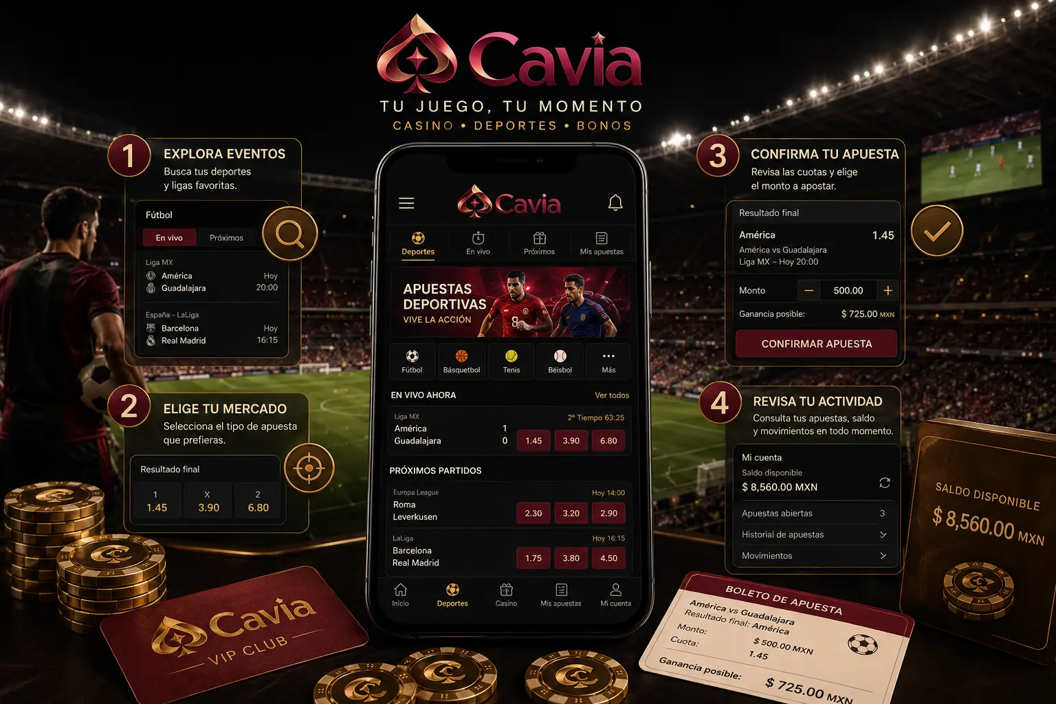 Apuestas y saldo desde cuenta